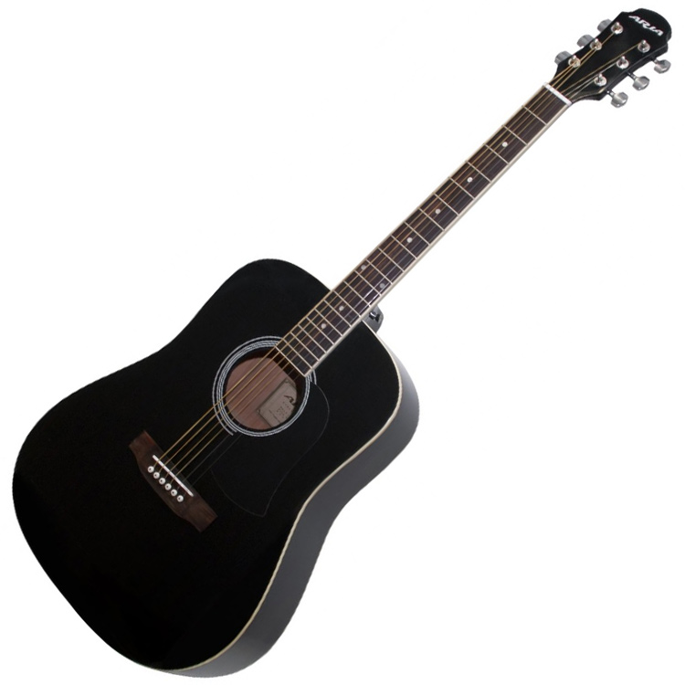 aria black acoustic guitar