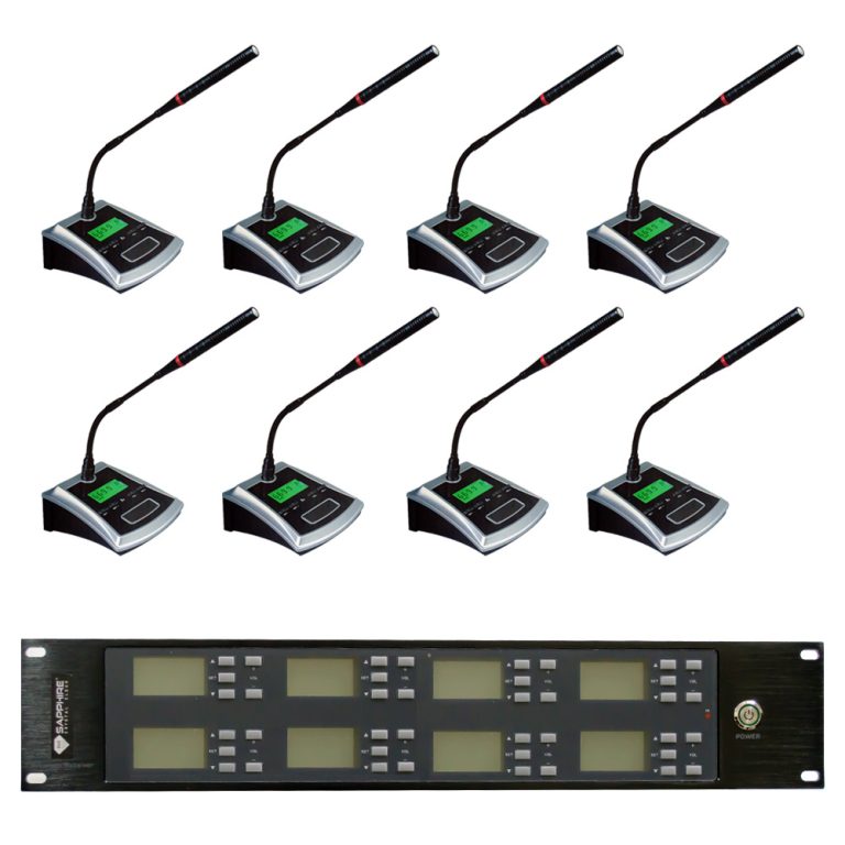 Wireless Display R8 Sapphire PWS-R8 Eight Channel Wireless Podium Conference System - MuzikOne
