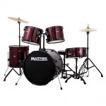 Maxtone MXC-501 Drum Set - Wine Red