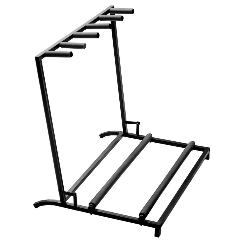 5 Multi Guitar Padded Stand Holder Stage Folding Rack MuzikOne
