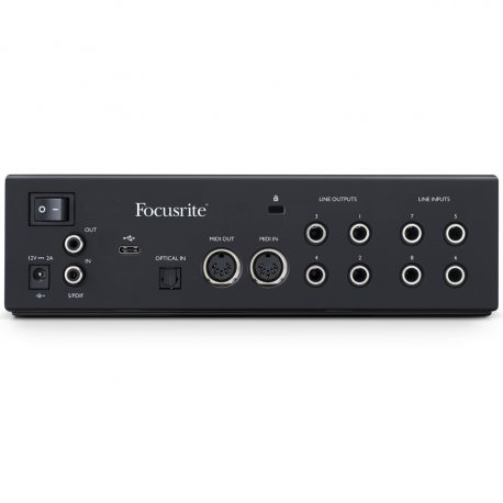 Focusrite-Clarett+-4Pre-USB-C-Audio-Interface-rear