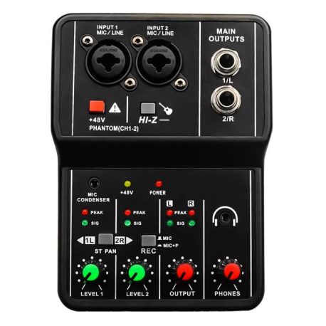 Dual-Channel-USB-Mixer-with-Audio-Interface
