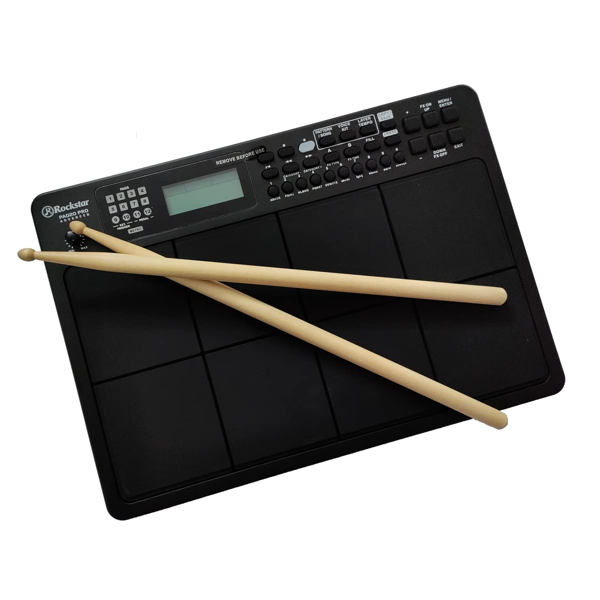 Rockstar PAD20 Pro Advanced Drum Pad Machine - MuzikOne