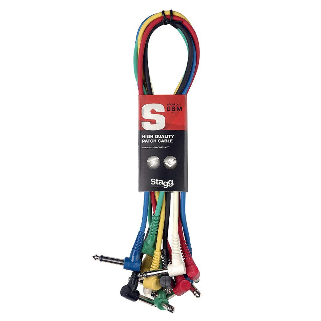 Stagg SPC060L E Angled Patch Cables Set 0.6M (Pack of 6) MuzikOne