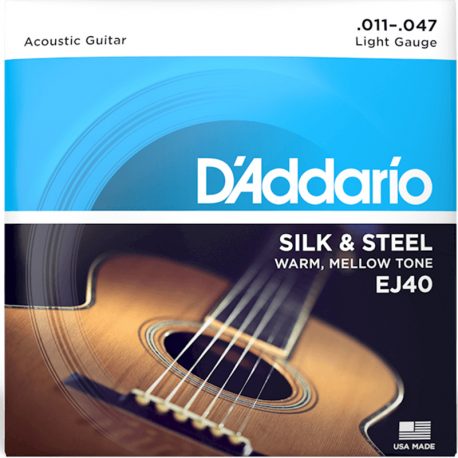 Daddario-EJ40-Silk-&-Steel-Acoustic-Guitar-Strings