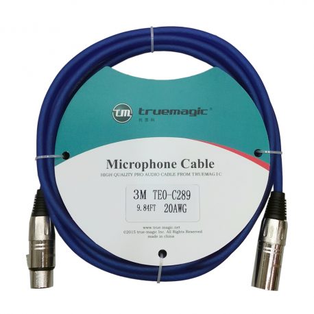 Truemagic-Professional-XLR-Male-Female-Cable-3-meters-blue