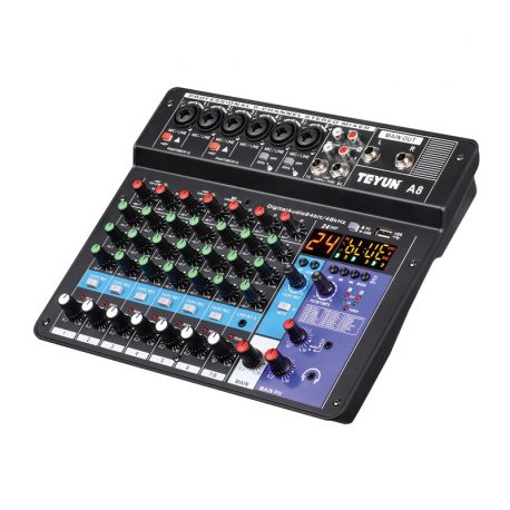 Teyun-A8-8-Channel-Professional-Portable-Mixer-with-USB-Interface