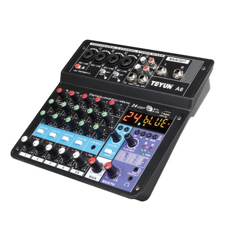 Teyun-A6-6-Channel-Professional-Portable-Mixer-with-USB-Interface