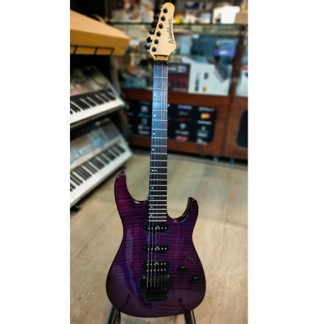 Washburn-MG-700-Flame-Trans-Purple-Electric-Guitar-Used-2