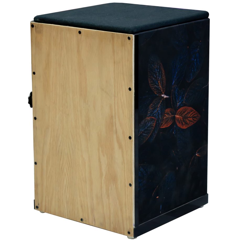 Cajon Drum Clapbox Leaves Pattern MuzikOne