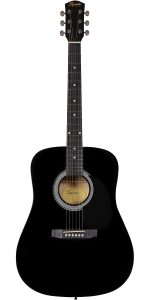 Squier by Fender SA-105 Acoustic Guitar – Black