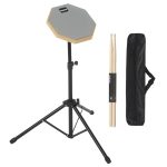 Portable Drum Practice Pad with Stand, Stand Bag & Drum Sticks