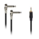 3.5mm TRS-to-TS Right-Left Aux to Studio Monitors Y-Cable 15ft