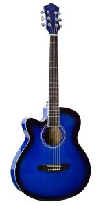Acoustic Guitar Concert Cutaway – Blue - Left Handed